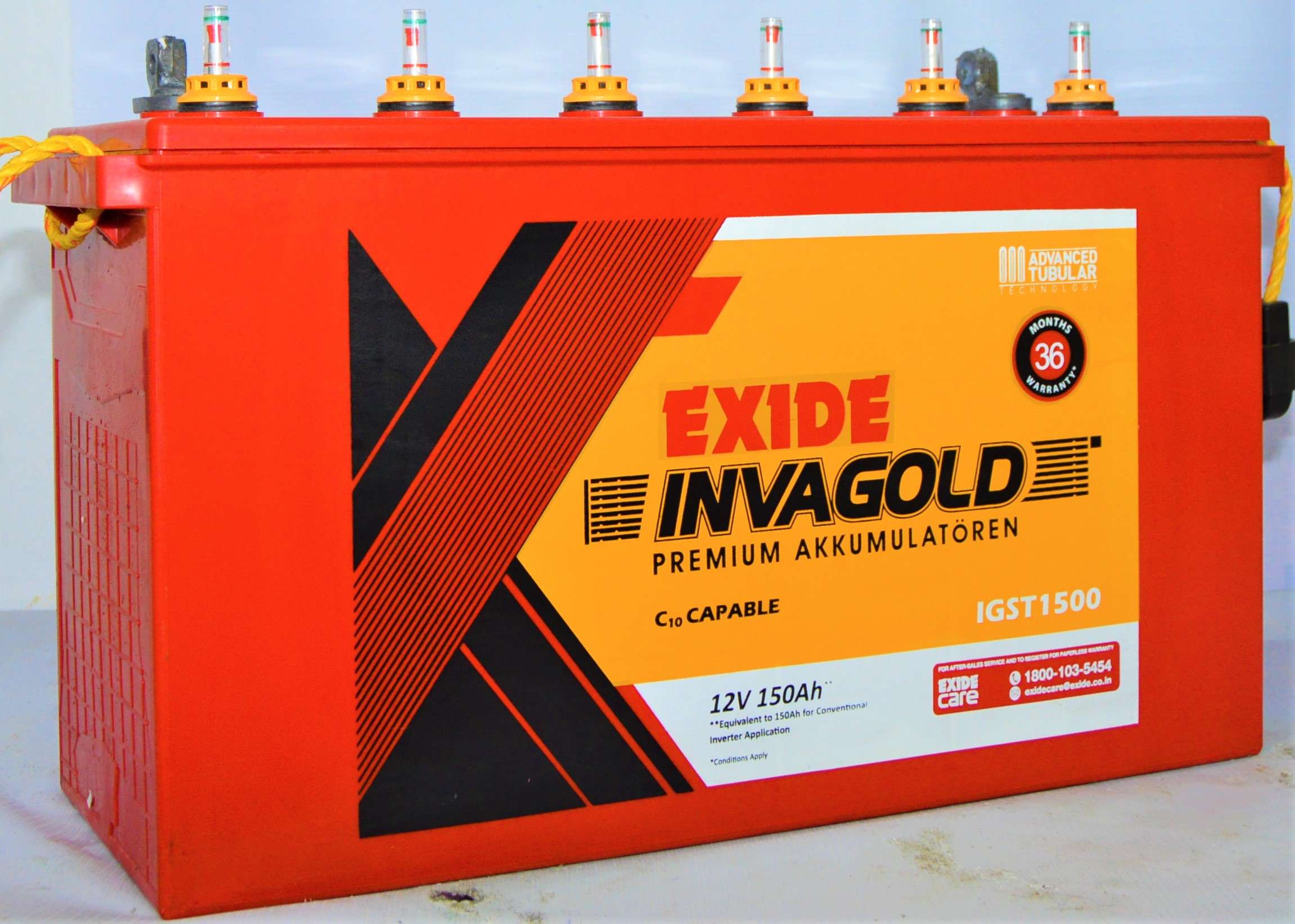 Exide Inva Gold Short Tubular 150AH IGST 1500 Price In Chennai